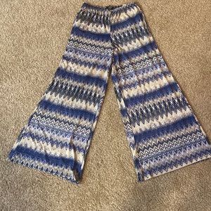 Wide leg, flare colorful pants. Soft and comfortable